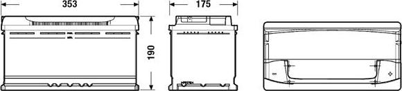 DETA DA1000 - Аккумуляторная батарея 100Ah DETA SENATOR3 12 V 100 AH 900 A ETN 0(R+) B13 353x175x190mm 23.3kg autosila-amz.com