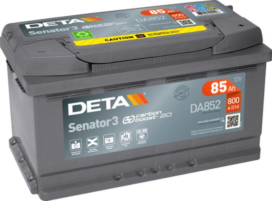 DETA DA852 - Стартерная аккумуляторная батарея, АКБ autosila-amz.com