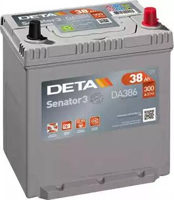 DETA DA386 - Стартерная аккумуляторная батарея, АКБ autosila-amz.com