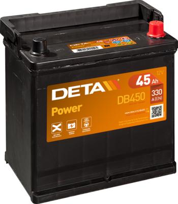 DETA DB450 - Стартерная аккумуляторная батарея, АКБ autosila-amz.com