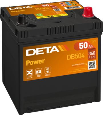 DETA DB504 - Стартерная аккумуляторная батарея, АКБ autosila-amz.com