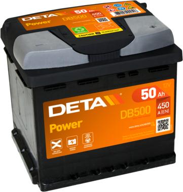 DETA DB500 - Стартерная аккумуляторная батарея, АКБ autosila-amz.com