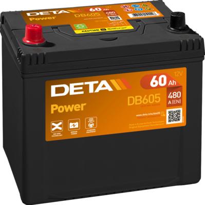 DETA DB605 - Стартерная аккумуляторная батарея, АКБ autosila-amz.com