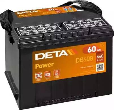 DETA DB608 - Стартерная аккумуляторная батарея, АКБ autosila-amz.com