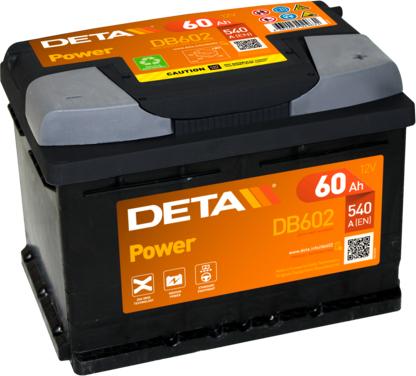 DETA DB602 - Стартерная аккумуляторная батарея, АКБ autosila-amz.com