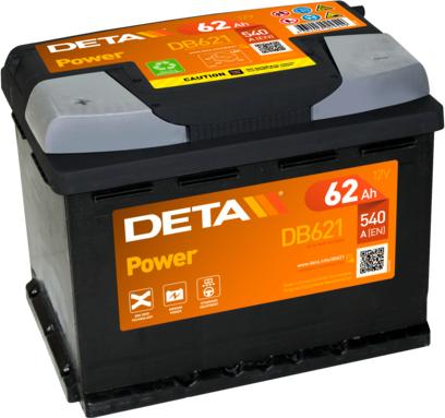 DETA DB621 - Стартерная аккумуляторная батарея, АКБ autosila-amz.com