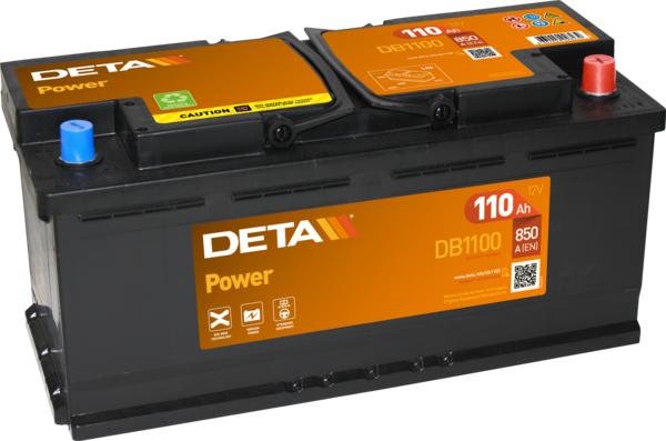 DETA DB1100 - Стартерная аккумуляторная батарея, АКБ autosila-amz.com