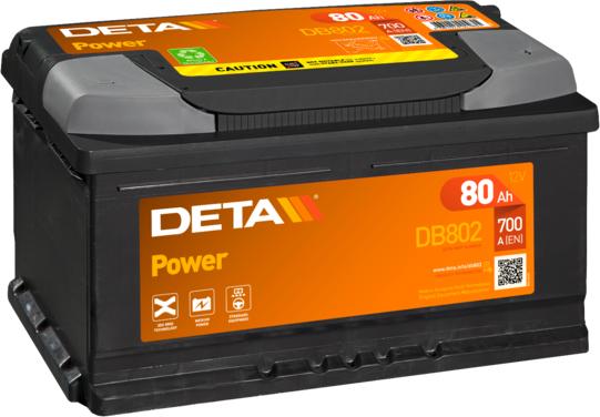 DETA DB802 - Стартерная аккумуляторная батарея, АКБ autosila-amz.com