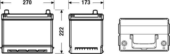 DETA DB704 - АККУМУЛЯТОР DETA POWER 12 V 70 AH 540 A ETN 0(R+) autosila-amz.com