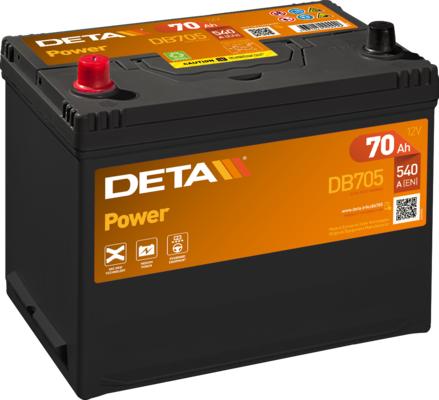 DETA DB705 - Стартерная аккумуляторная батарея, АКБ autosila-amz.com