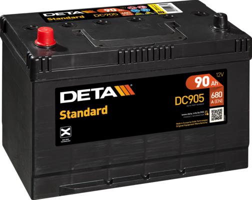 DETA DC905 - Стартерная аккумуляторная батарея, АКБ autosila-amz.com