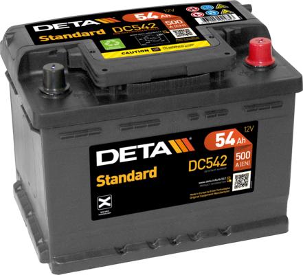 DETA DC542 - Стартерная аккумуляторная батарея, АКБ autosila-amz.com