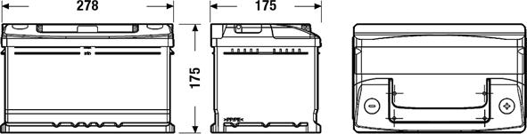 DETA DC652 - Аккумуляторная батарея 65Ah DETA STANDARD 12 V 65 AH 540 A ETN 0(R+) B13 278x175x175mm 16.8kg autosila-amz.com