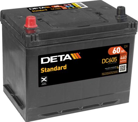 DETA DC605 - Стартерная аккумуляторная батарея, АКБ autosila-amz.com