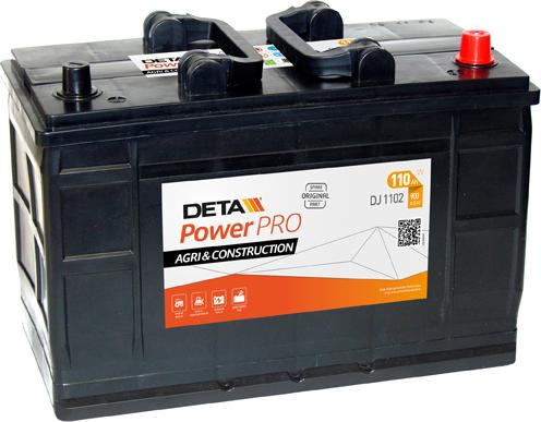 DETA DJ1102 - Стартерная аккумуляторная батарея, АКБ autosila-amz.com