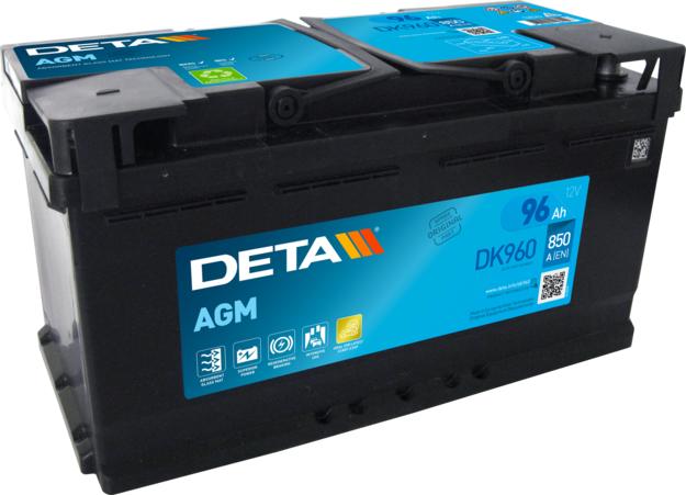 DETA DK960 - Стартерная аккумуляторная батарея, АКБ autosila-amz.com