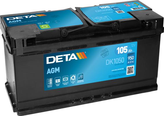 DETA DK1050 - Стартерная аккумуляторная батарея, АКБ autosila-amz.com