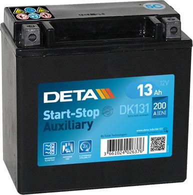 DETA DK131 - Стартерная аккумуляторная батарея, АКБ autosila-amz.com
