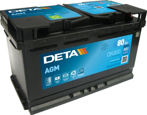 DETA DK800 - Стартерная аккумуляторная батарея, АКБ autosila-amz.com