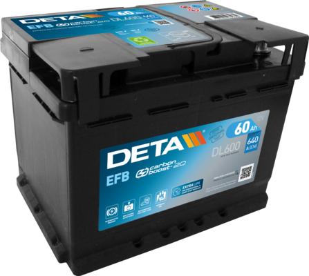 DETA DL600 - Стартерная аккумуляторная батарея, АКБ autosila-amz.com
