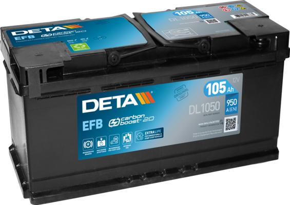 DETA DL1050 - Стартерная аккумуляторная батарея, АКБ autosila-amz.com