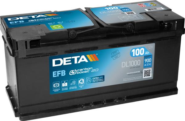 DETA DL1000 - Стартерная аккумуляторная батарея, АКБ autosila-amz.com