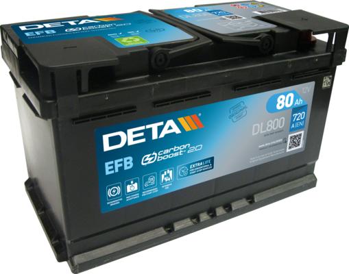 DETA DL800 - Стартерная аккумуляторная батарея, АКБ autosila-amz.com