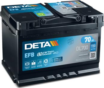 DETA DL700 - Стартерная аккумуляторная батарея, АКБ autosila-amz.com