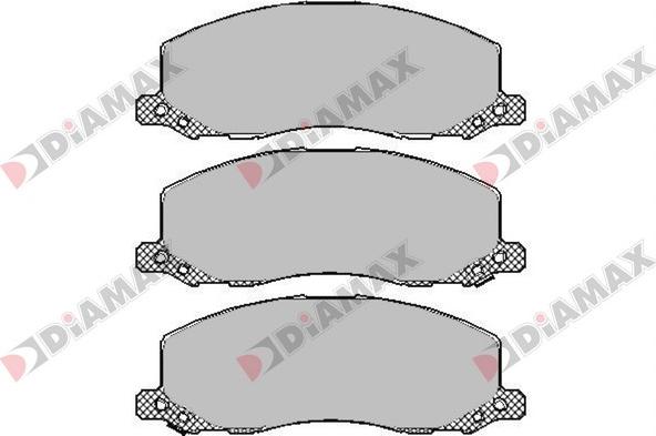 Diamax N09454 - Тормозные колодки, дисковые, комплект autosila-amz.com