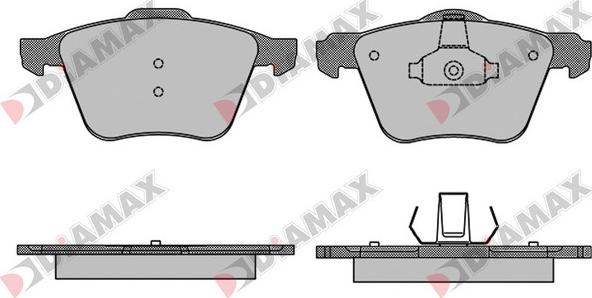 Diamax N09469 - Тормозные колодки, дисковые, комплект autosila-amz.com