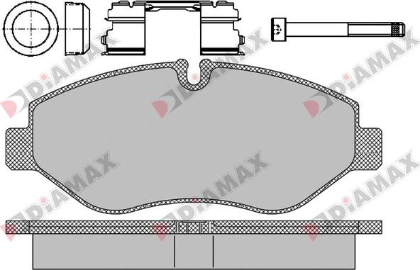Diamax N09404 - Тормозные колодки, дисковые, комплект autosila-amz.com