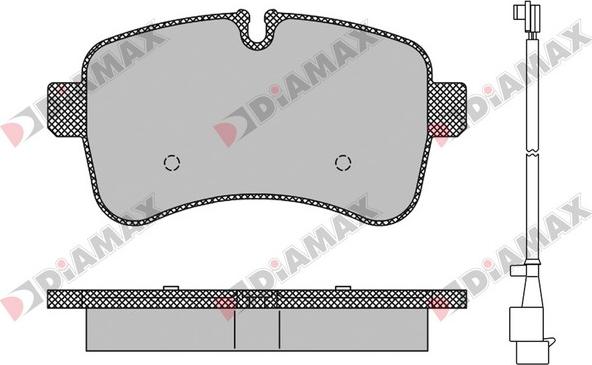 Diamax N09403A - Тормозные колодки, дисковые, комплект autosila-amz.com