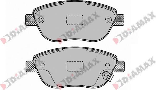 Diamax N09415 - Тормозные колодки, дисковые, комплект autosila-amz.com