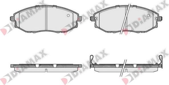 Diamax N09411 - Тормозные колодки, дисковые, комплект autosila-amz.com