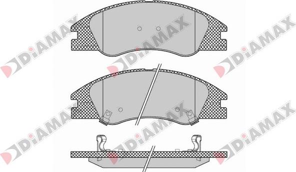 Diamax N09417 - Тормозные колодки, дисковые, комплект autosila-amz.com