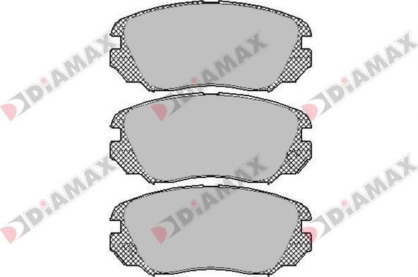 Diamax N09438 - Тормозные колодки, дисковые, комплект autosila-amz.com