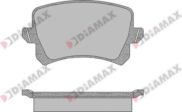 Diamax N09433 - Тормозные колодки, дисковые, комплект autosila-amz.com