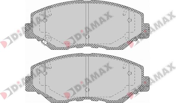 Diamax N09422 - Тормозные колодки, дисковые, комплект autosila-amz.com