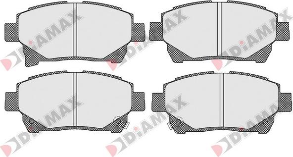 Diamax N09590 - Тормозные колодки, дисковые, комплект autosila-amz.com