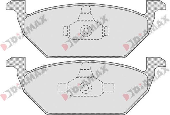 Diamax N09557 - Тормозные колодки, дисковые, комплект autosila-amz.com
