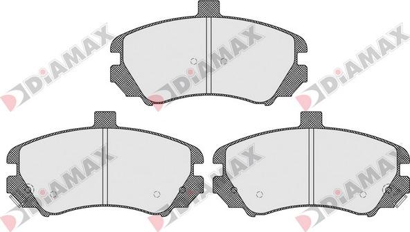 Diamax N09506 - Тормозные колодки, дисковые, комплект autosila-amz.com