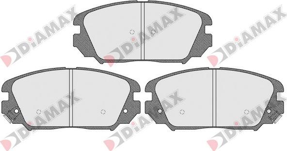 Diamax N09502 - Тормозные колодки, дисковые, комплект autosila-amz.com