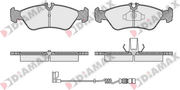 Diamax N09507A - Тормозные колодки, дисковые, комплект autosila-amz.com