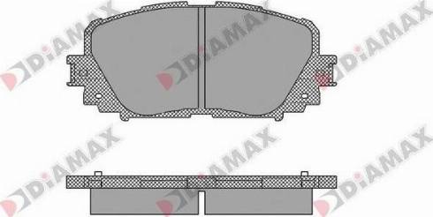 Diamax N09580 - Тормозные колодки, дисковые, комплект autosila-amz.com