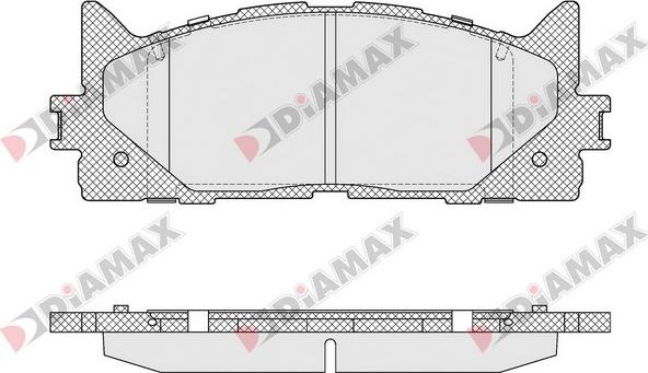 Diamax N09587 - Тормозные колодки, дисковые, комплект autosila-amz.com