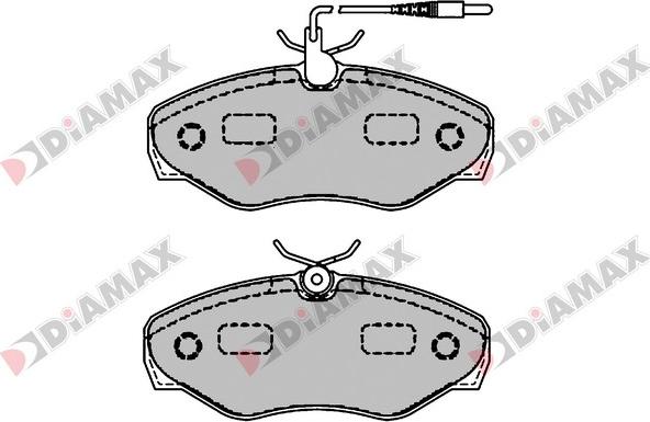 Diamax N09530 - Тормозные колодки, дисковые, комплект autosila-amz.com