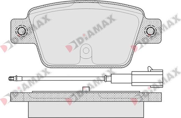 Diamax N09538 - Тормозные колодки, дисковые, комплект autosila-amz.com