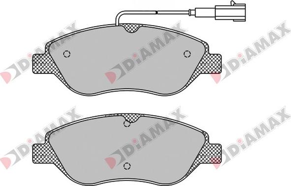 Diamax N09529 - Тормозные колодки, дисковые, комплект autosila-amz.com