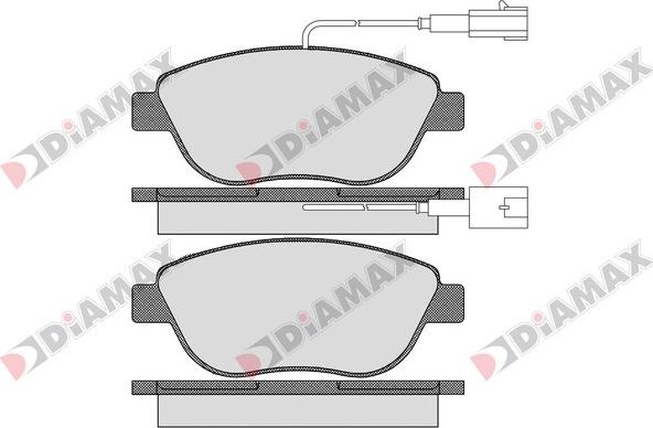 Diamax N09528 - Тормозные колодки, дисковые, комплект autosila-amz.com