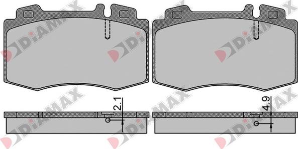 Diamax N09694 - Тормозные колодки, дисковые, комплект autosila-amz.com